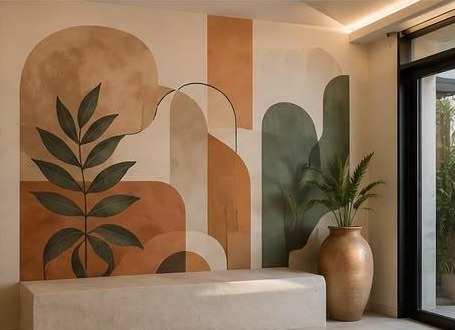 Modern and minimal mural
