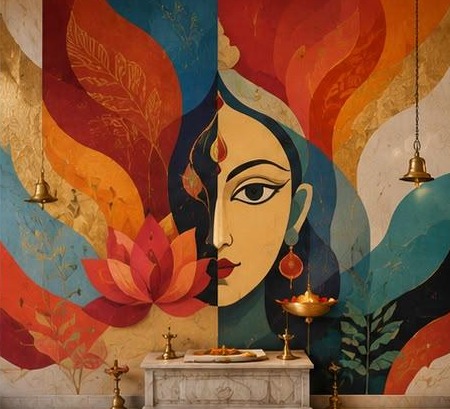 Goddess profile mural