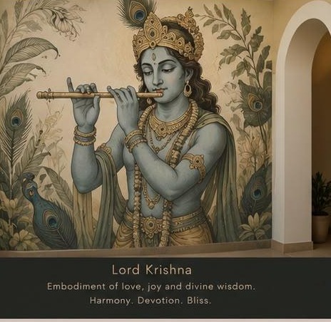 Lord Krishna mural