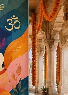 Temple corridor mural
